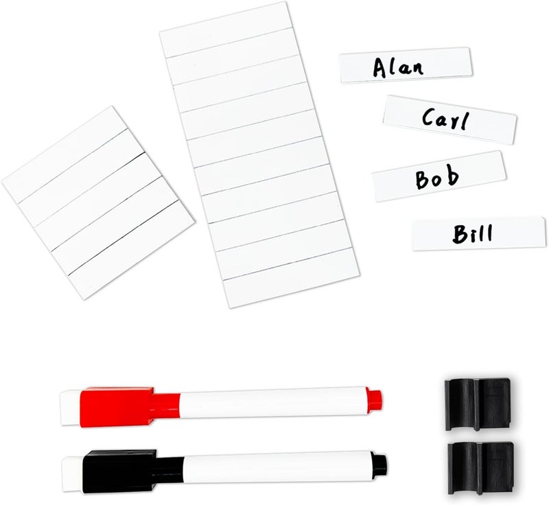 lrjrizzo Baseball Lineup Magnets, 40Pcs 0.5 x 2.3 Inch Strong Magnetism Magnetic Baseball Lineup Board Reusable Magnets for Baseball Lineup Board Softball Magnetic Lineup Board for Dugout - Image 1